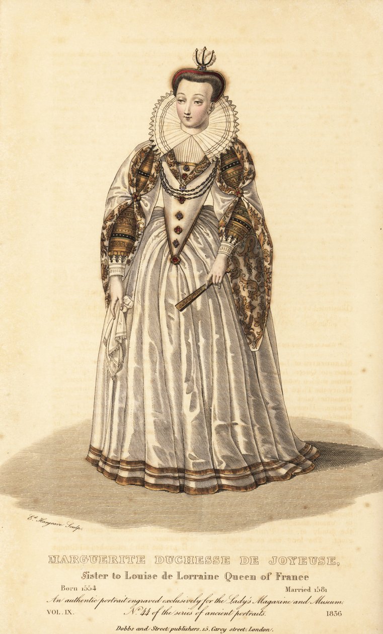Marguerite, hertuginde af Joyeuse, kone til Anne de Joyeuse, søster til Louise de Lorraine, dronning af Frankrig af Unbekannt