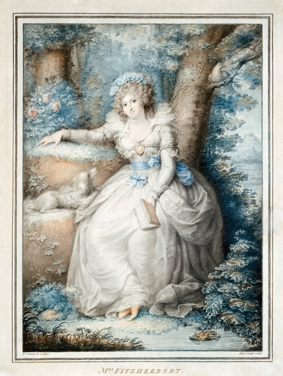 Maria Fitzherbert, ledsager af kong George IV, før han blev konge, 1800-tallet af Unbekannt