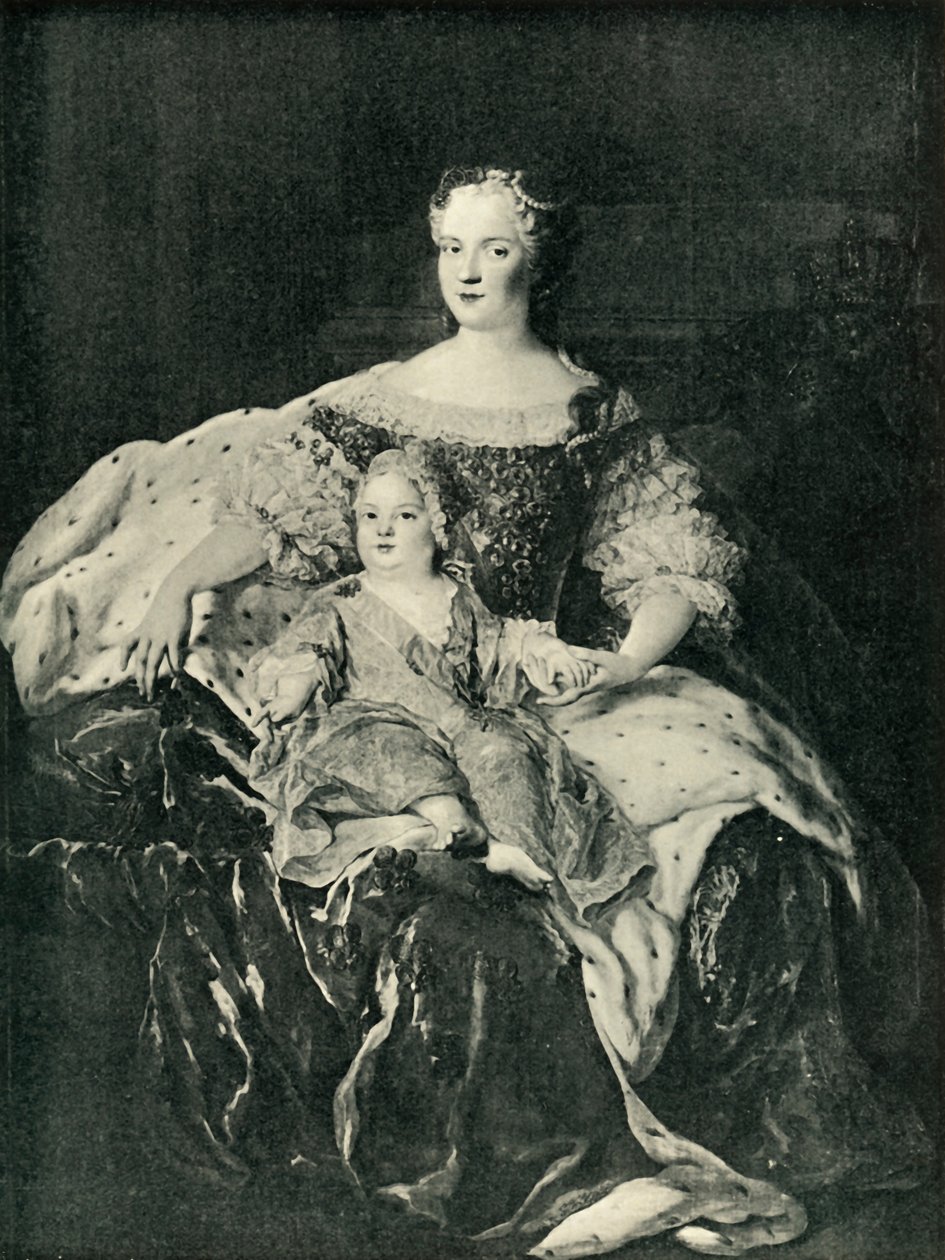 Maria Leszczynska and the Dauphin, c1730, 1903. af Unbekannt