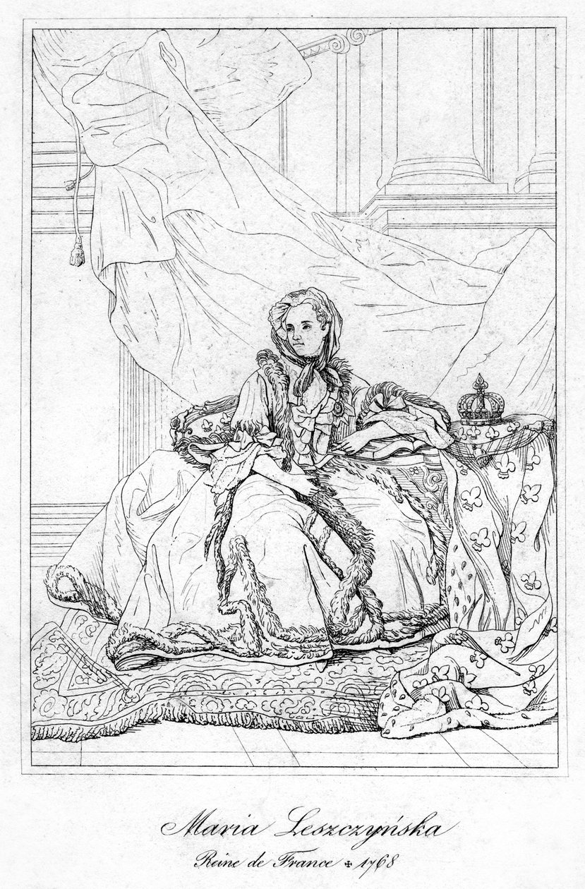 Maria Leszczynska, dronningekonsort af Louis XV af Frankrig, c1600-tallet af Unbekannt