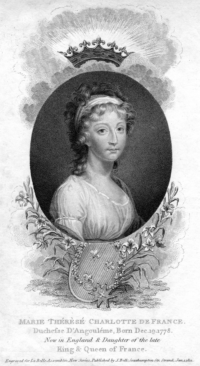 Marie-Therese-Charlotte de Bourbon, hertuginde af Angouleme og Dauphine af Frankrig, 1811 af Unbekannt