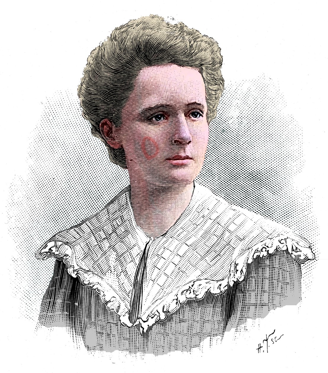 Marie Sklodowska Curie, polskfødt fransk fysiker, 1904. af Unbekannt