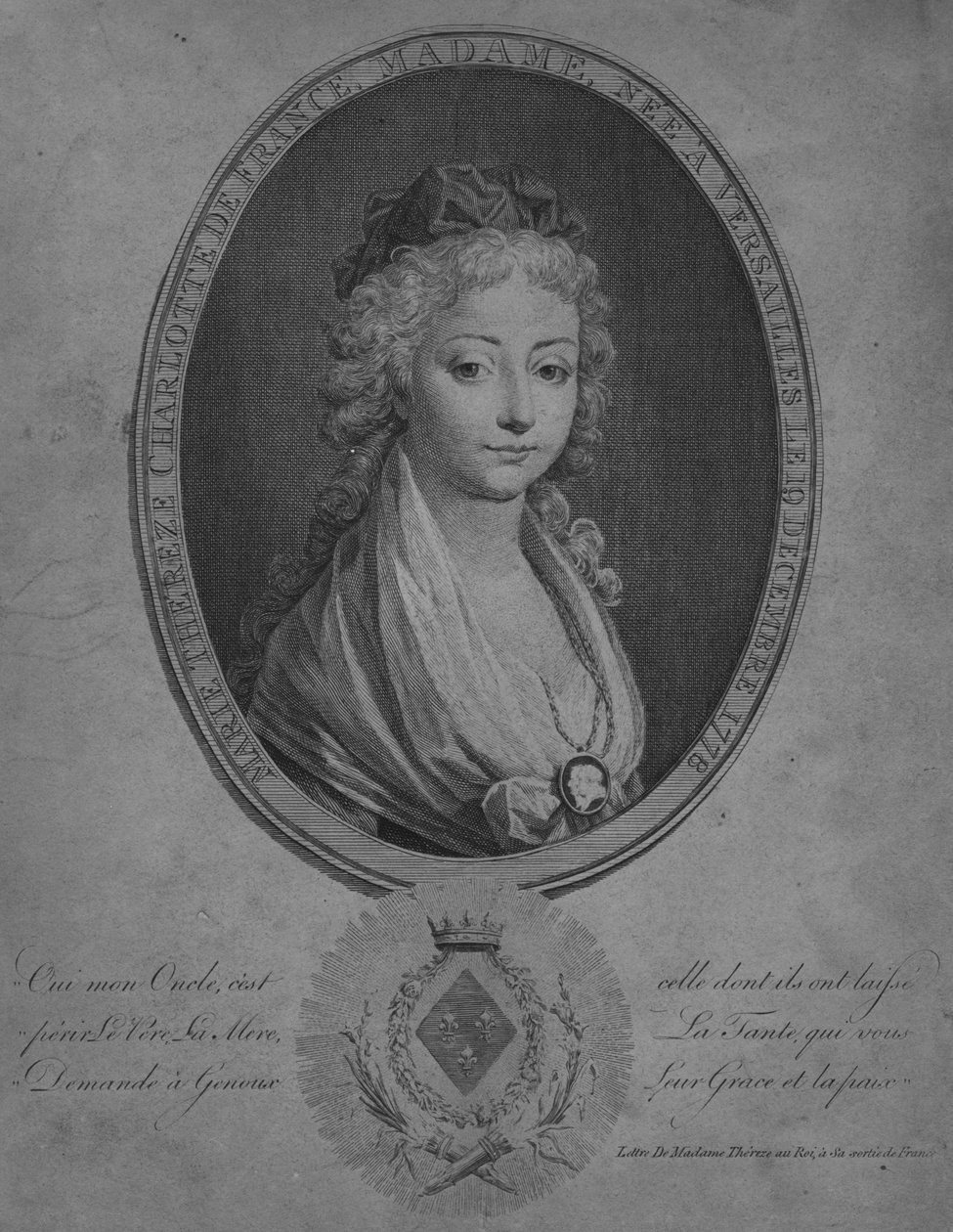 Marie Therese af Angouleme, Duchesse de Bourbon, begyndelsen af det 19. århundrede af Unbekannt