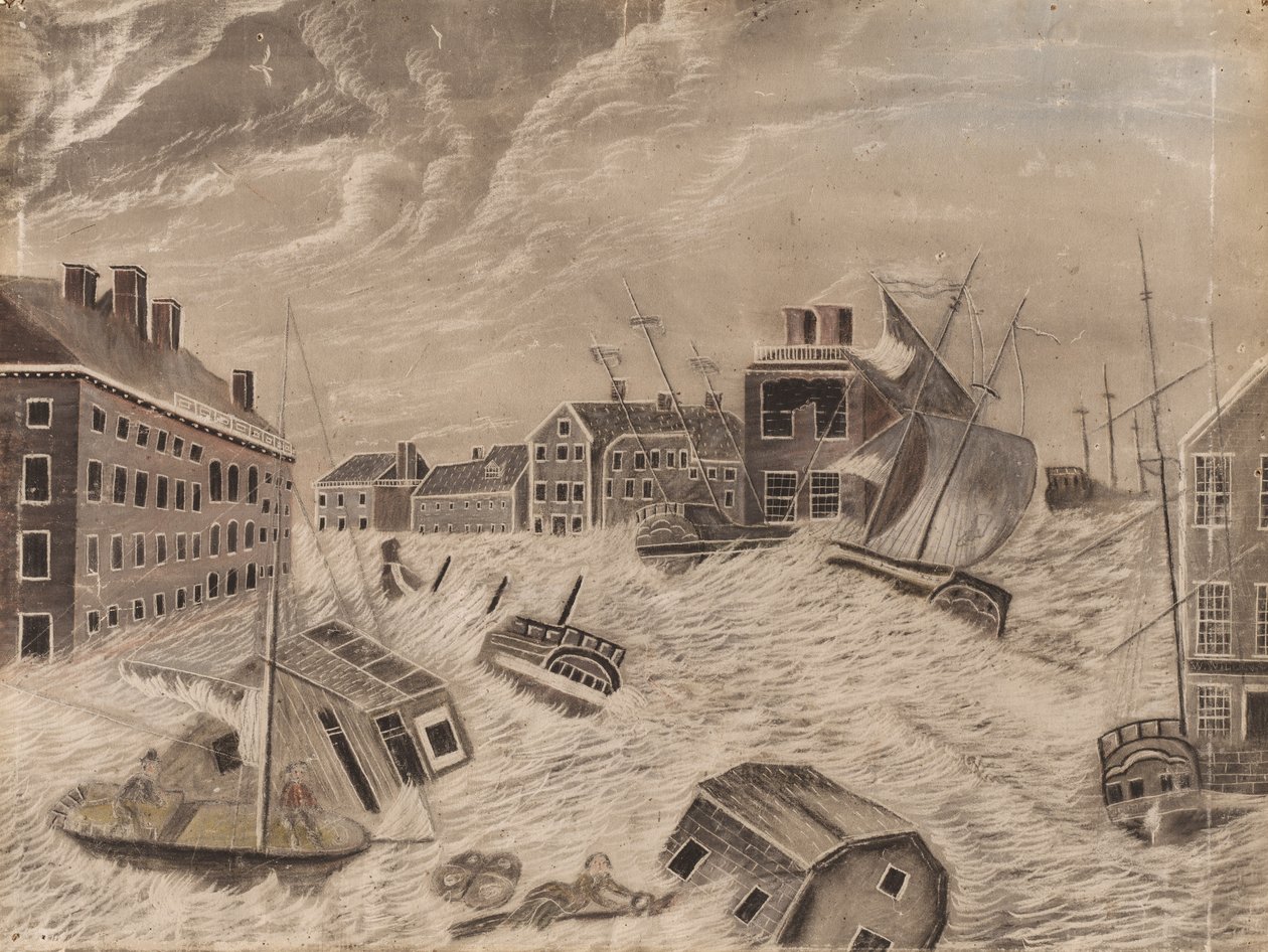 Market Square, Providence, Rhode Island, under den store septemberkuling, 1815, 1815. af Unbekannt