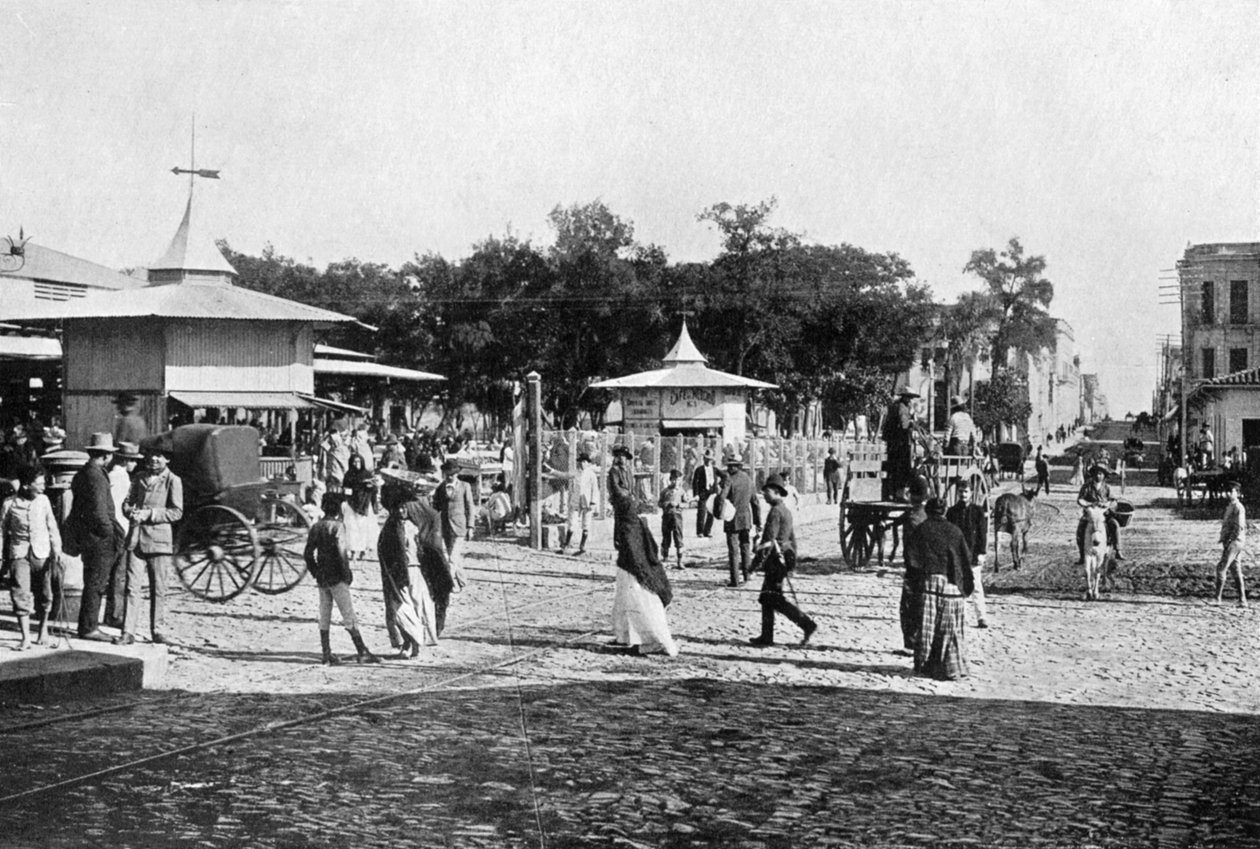 Markedsplads, Asuncion, Paraguay, 1911 af Unbekannt