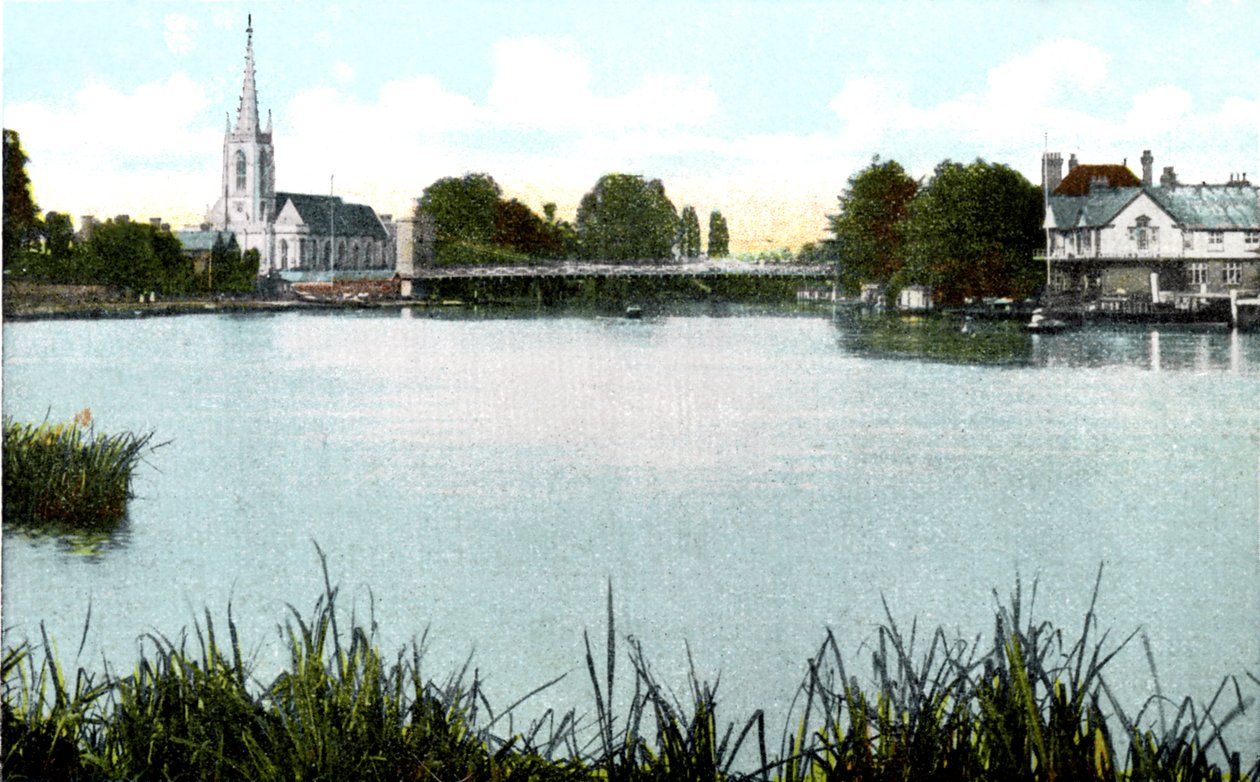 Marlow Bridge and Church, Buckinghamshire, 20. århundrede af Unbekannt