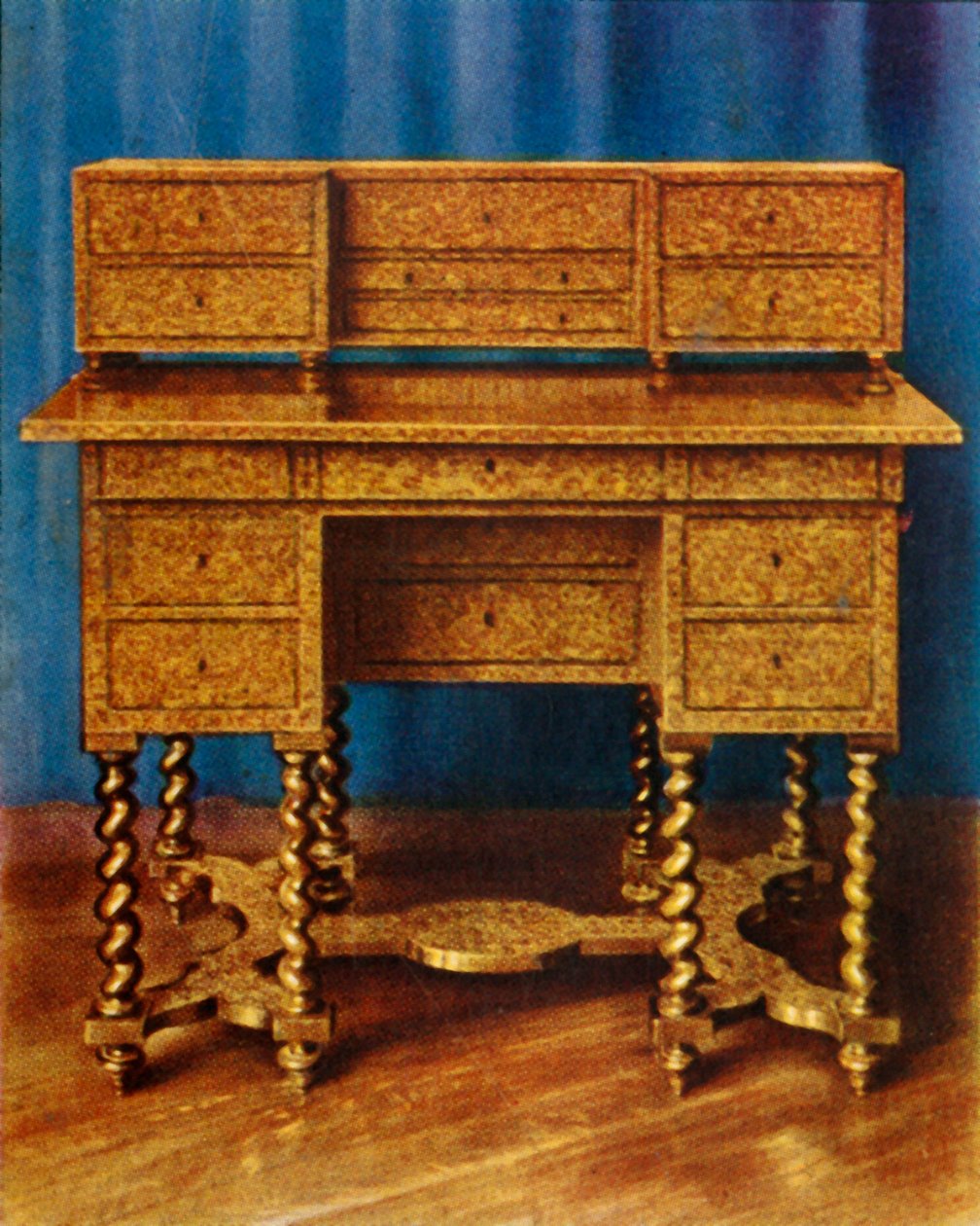 Marquetry Writing Table of King William III, 1938. af Unbekannt