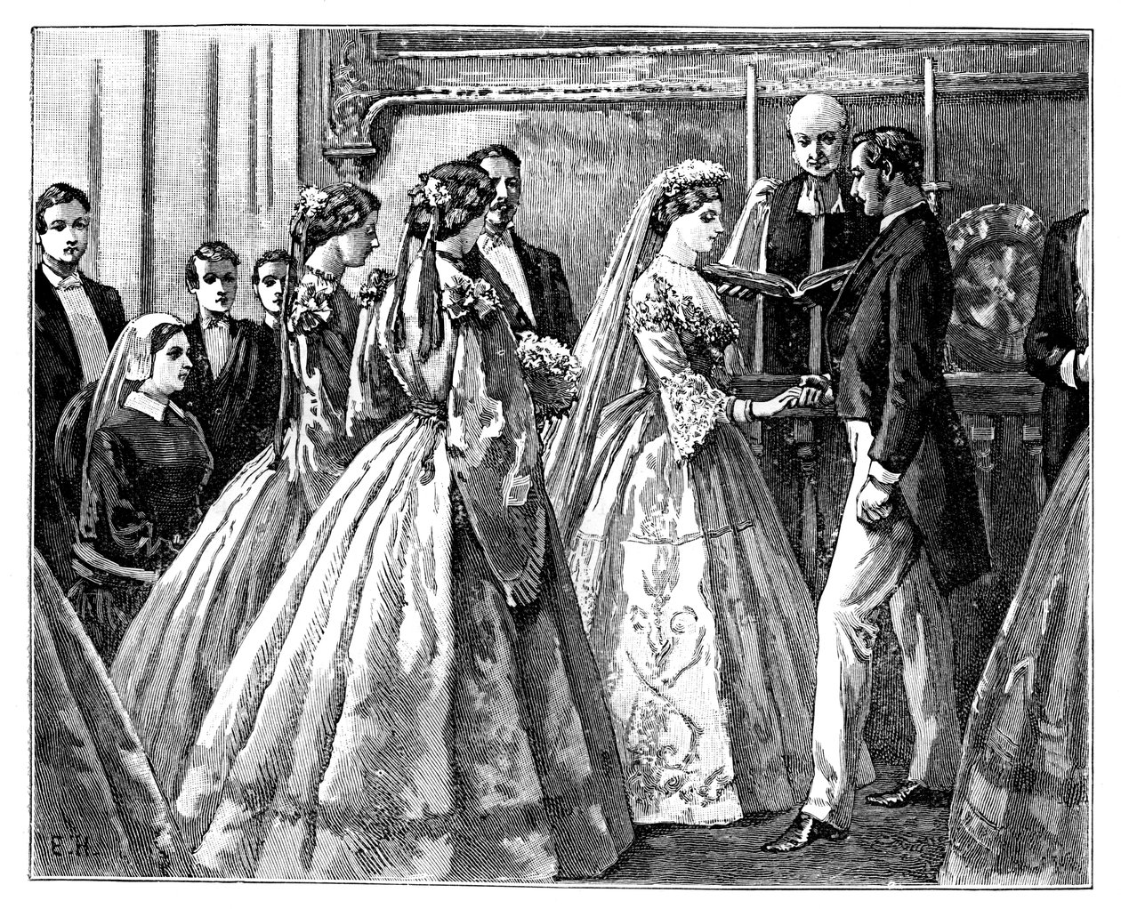 Ægteskab mellem prinsesse Alice og Ludwig IV, storhertug af Hessen, 1. juli 1862 slutningen af det 19. århundrede af Unbekannt