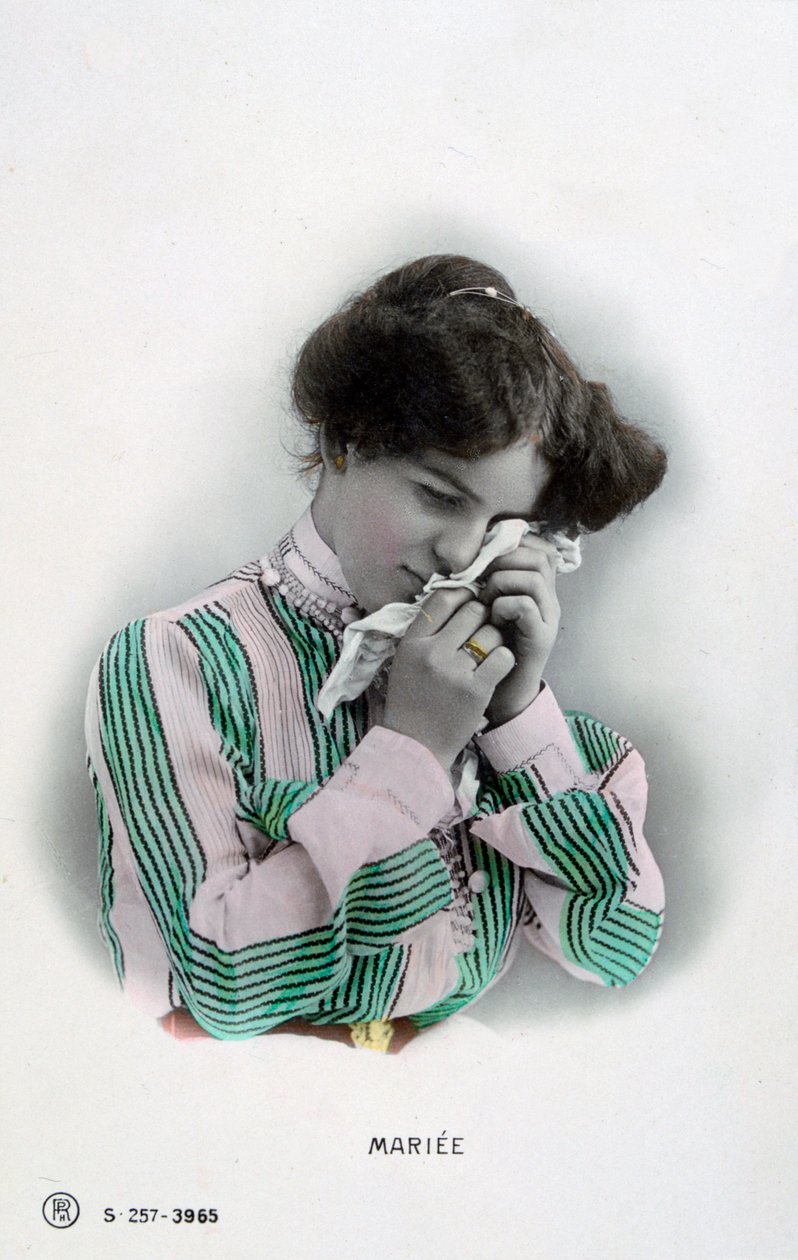 Gift, vintage fransk postkort, c1900 af Unbekannt