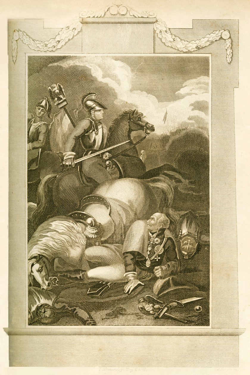 Marskal Blucher ved slaget ved Ligny, 16. juni 1815, 1816. af Unbekannt
