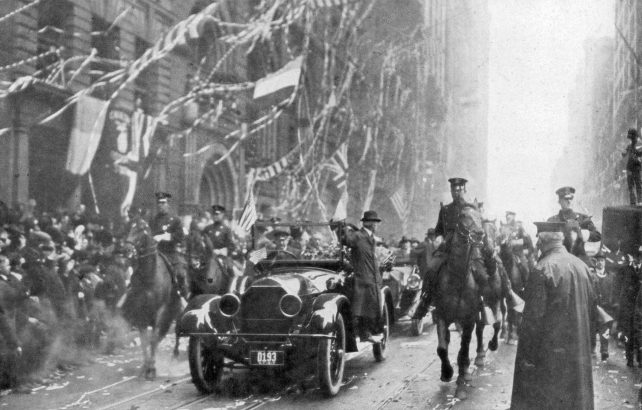 Marskal Joffre og Viviani ankommer til New York, Første Verdenskrig, 9. maj 1917 af Unbekannt
