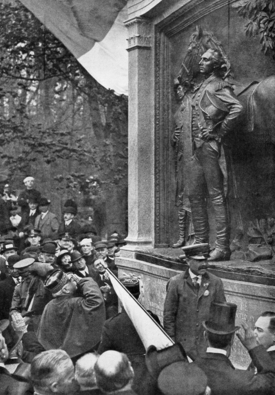 Marshal Joffres hyldest til Marquis de Lafayette, Prospect Park, Brooklyn, New York, USA, 1917 af Unbekannt