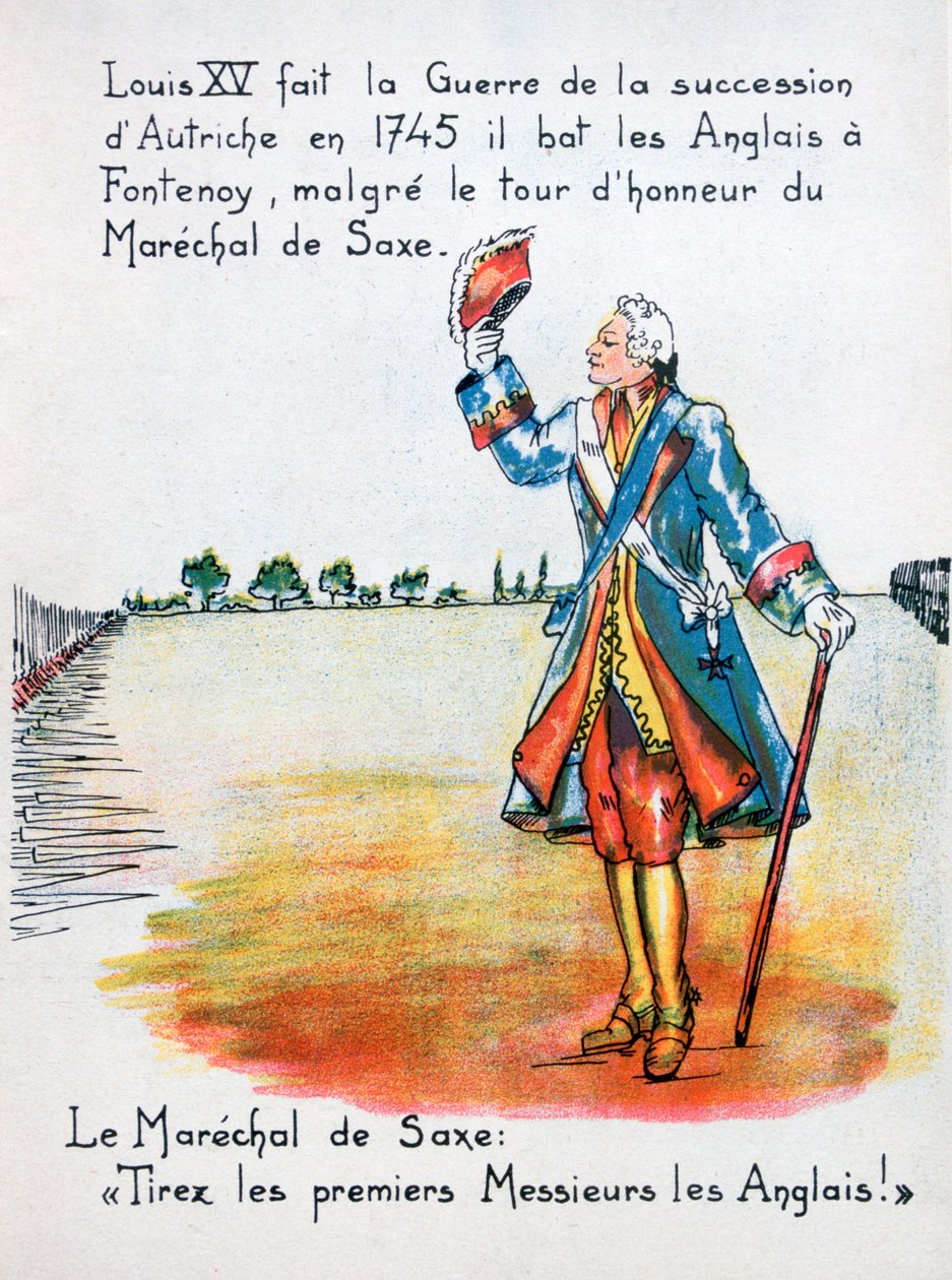 Marshal Maurice de Saxe, Slaget ved Fontenoy, 11. maj 1745 20. århundrede af Unbekannt