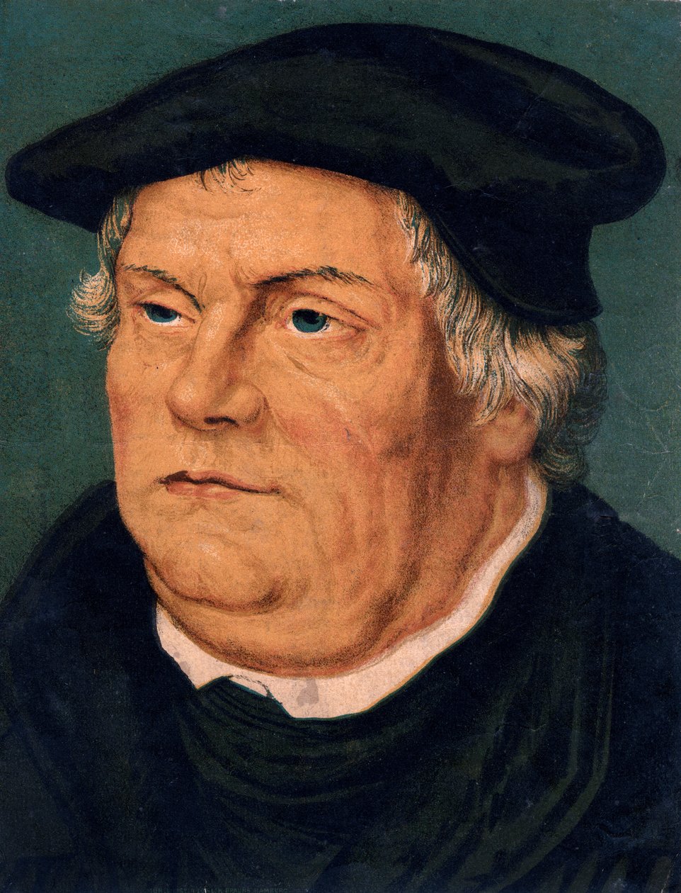 Martin Luther, tysk protestantisk reformator fra det 16. århundrede, 1800-tallet af Unbekannt