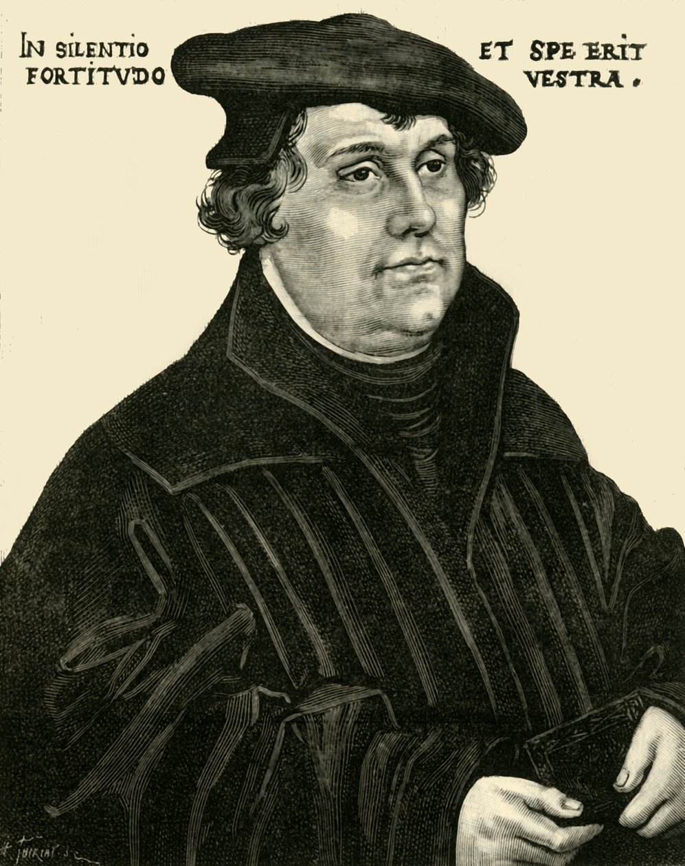 Martin Luther, c1520-1530, 1890. af Unbekannt