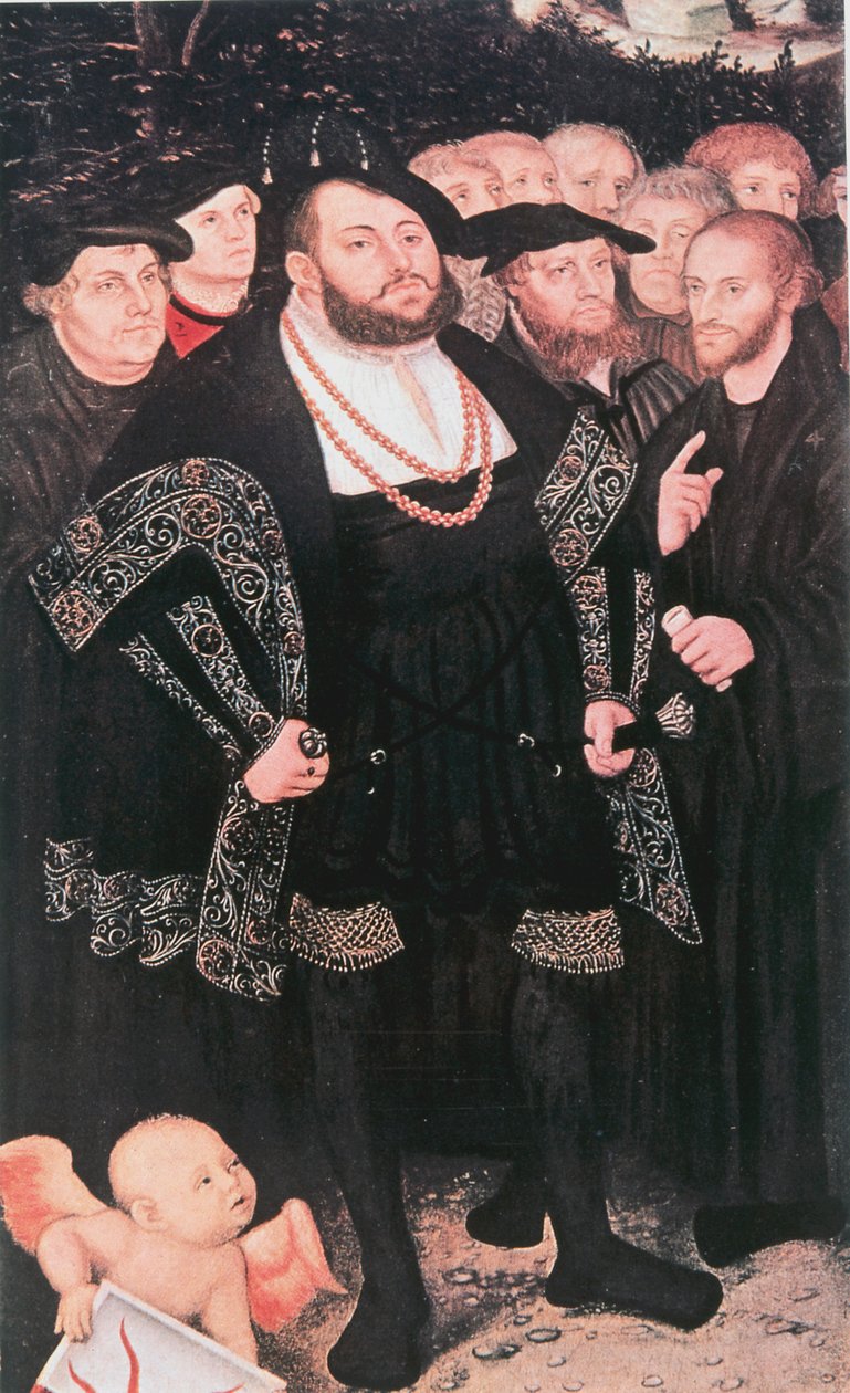 Martin Luther med reformatorer, c1530 af Unbekannt