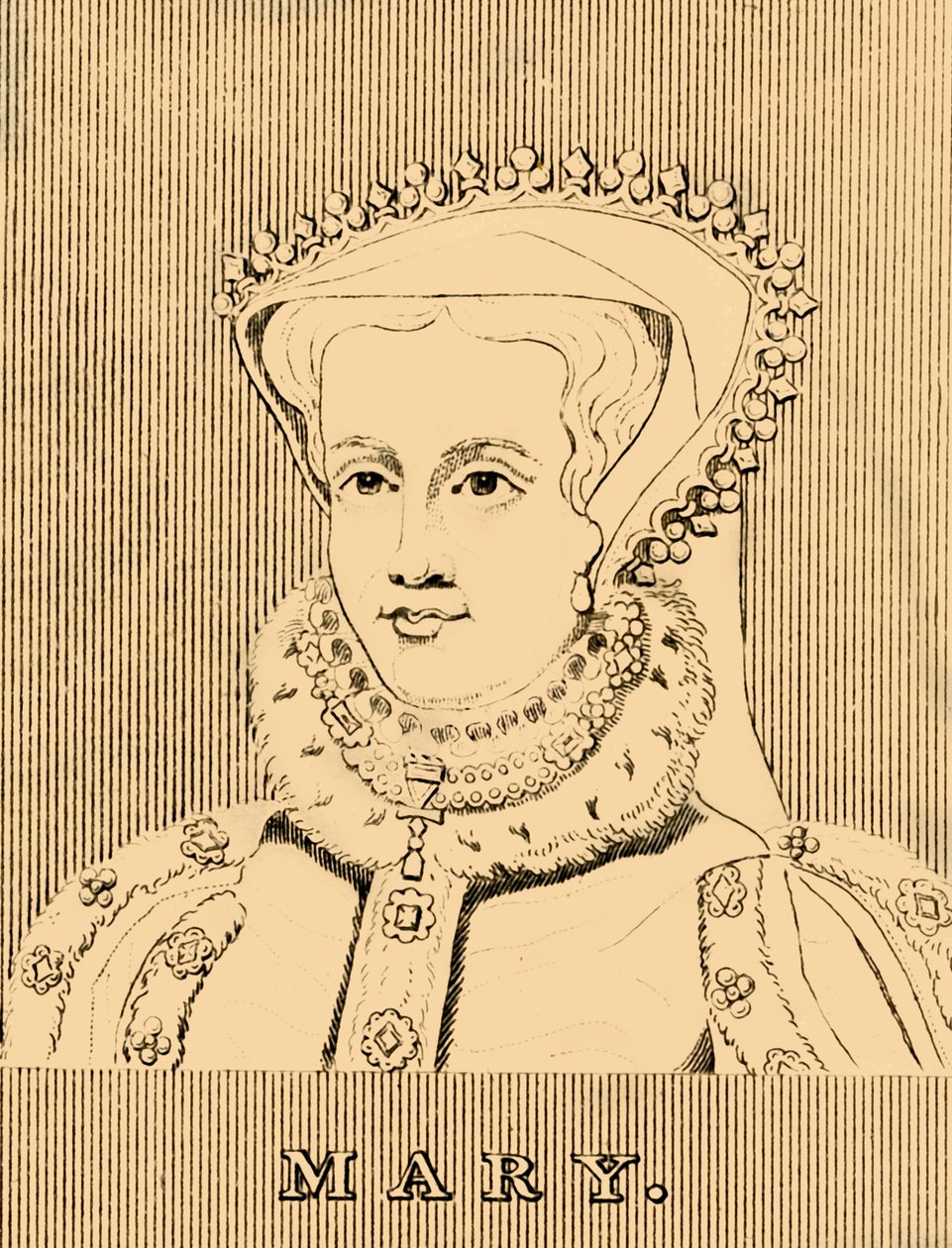 Mary, 1516-1558, 1830. af Unbekannt