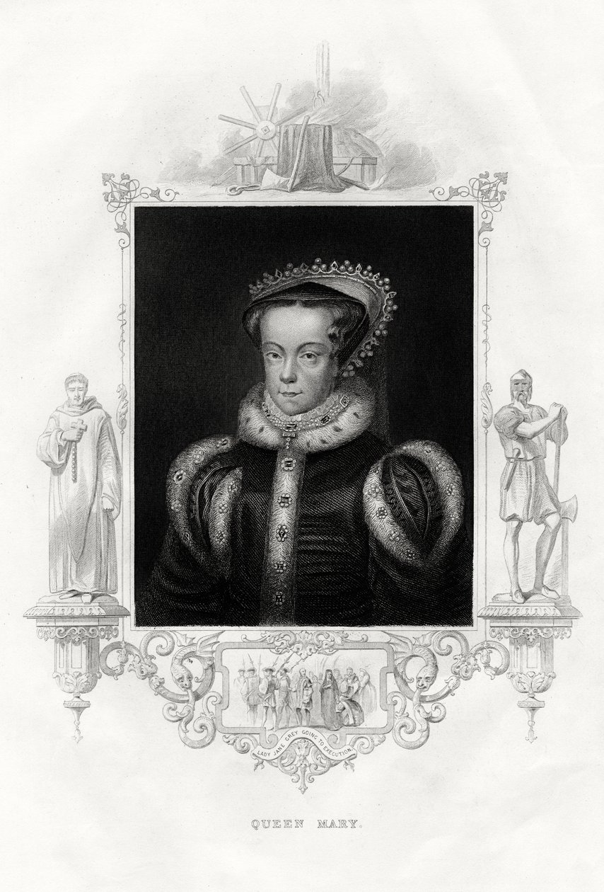 Mary I 1516-1558, også kendt som Mary Tudor, 1860 af Unbekannt