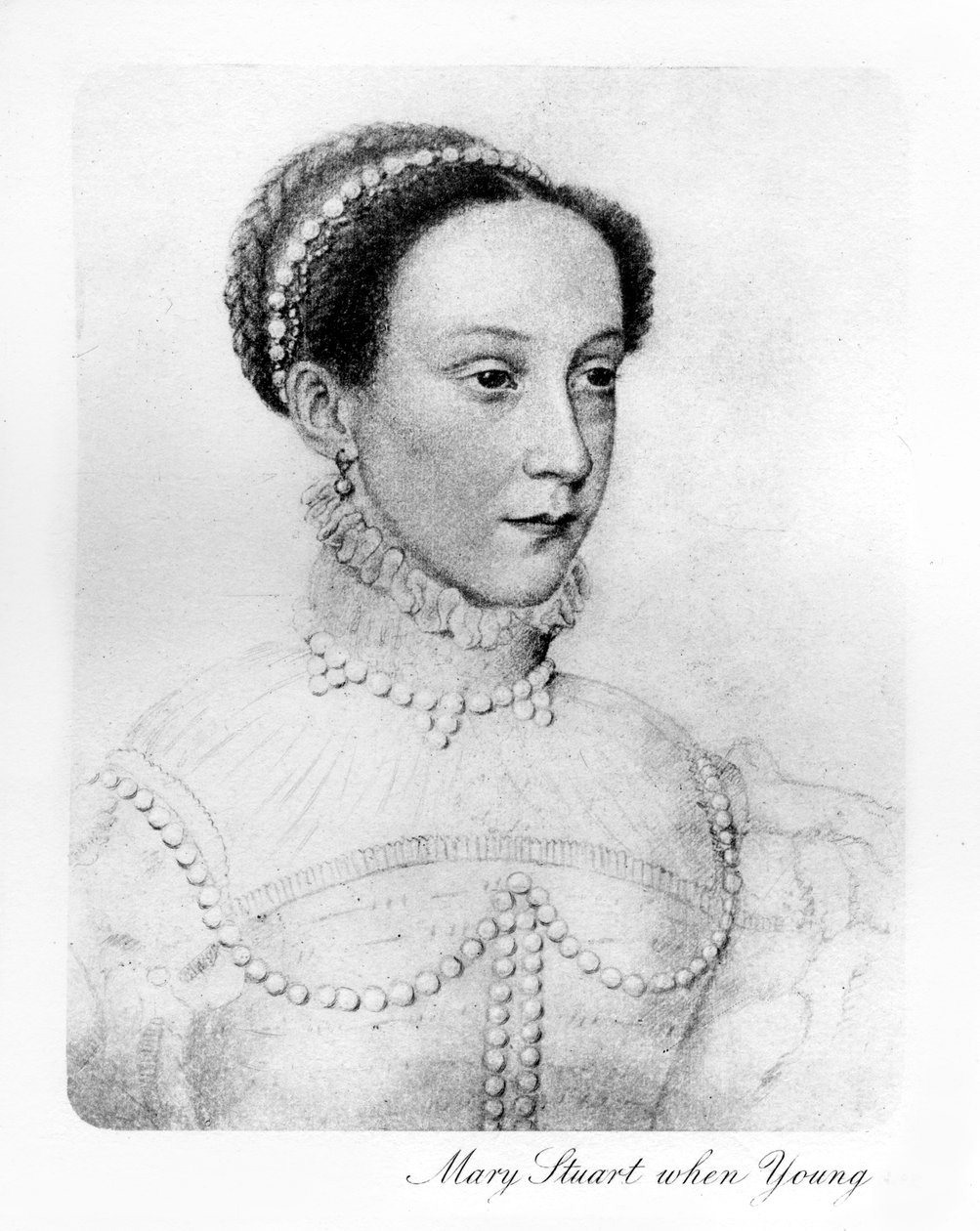 Mary Stuart som ung, 1907 af Unbekannt