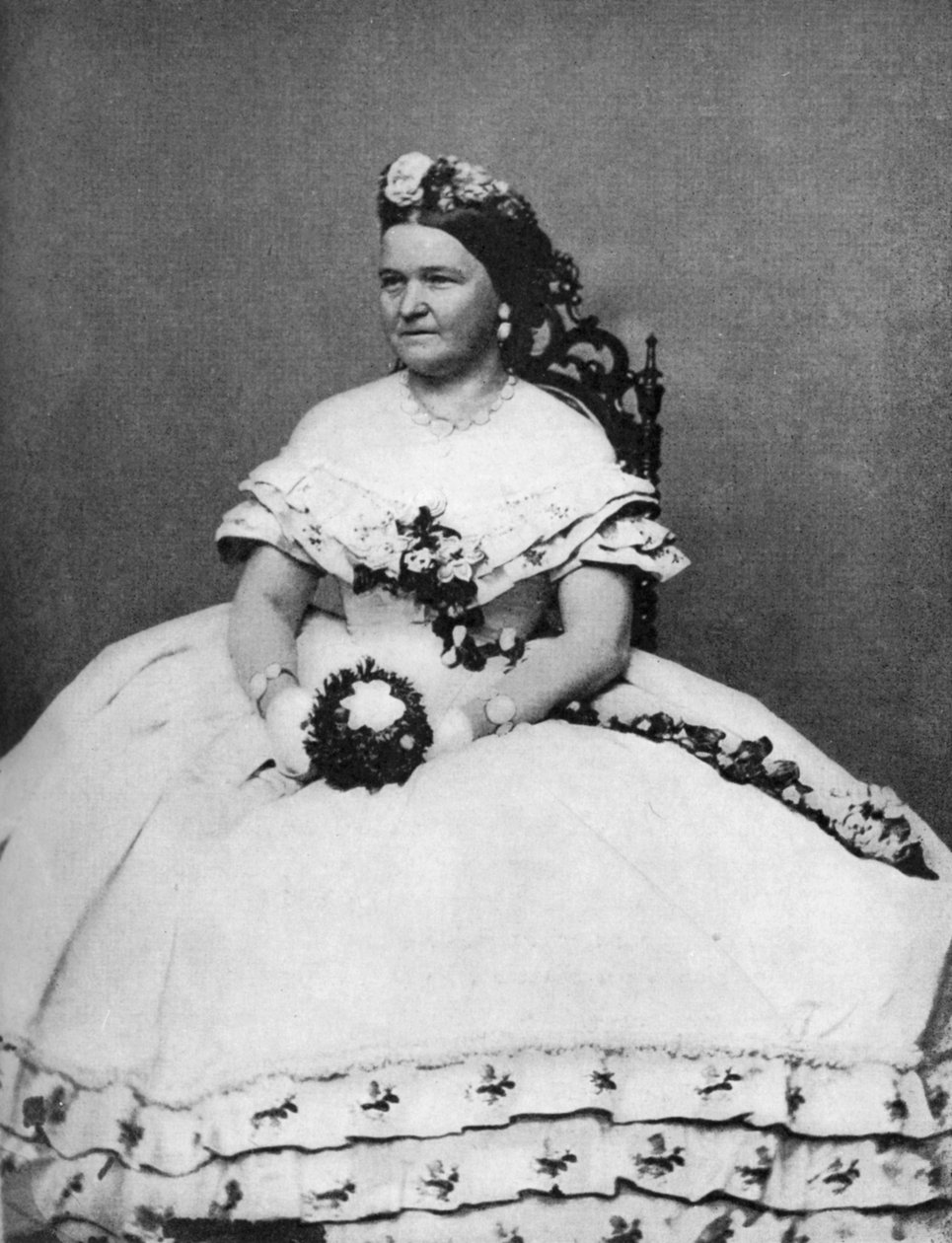 Mary Todd Lincoln, hustru til præsident Abraham Lincoln, c1860