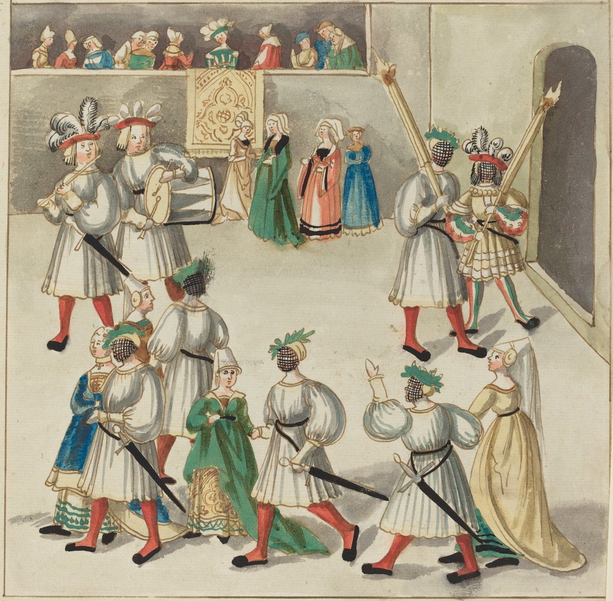 Maskerade, ca. 1515. af Unbekannt