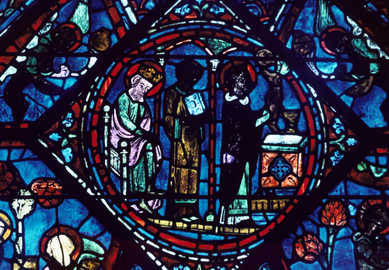Sankt Giles messe, farvet glas, Chartres Cathedral, Frankrig, 1194-1260 af Unbekannt