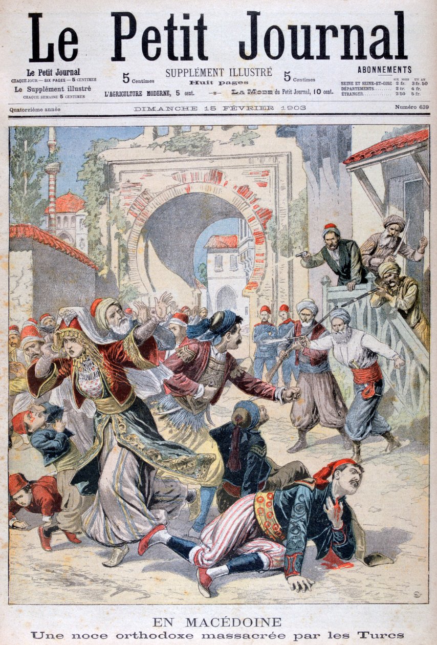 Massakre ved et makedonsk-ortodoks bryllup af tyrkere, 1903 af Unbekannt