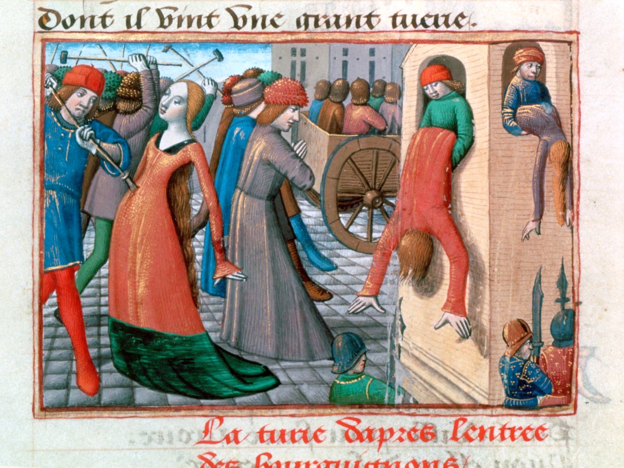 Massakren på Armagnacs af Bourguignons, Paris, 1418, 1484 af Unbekannt