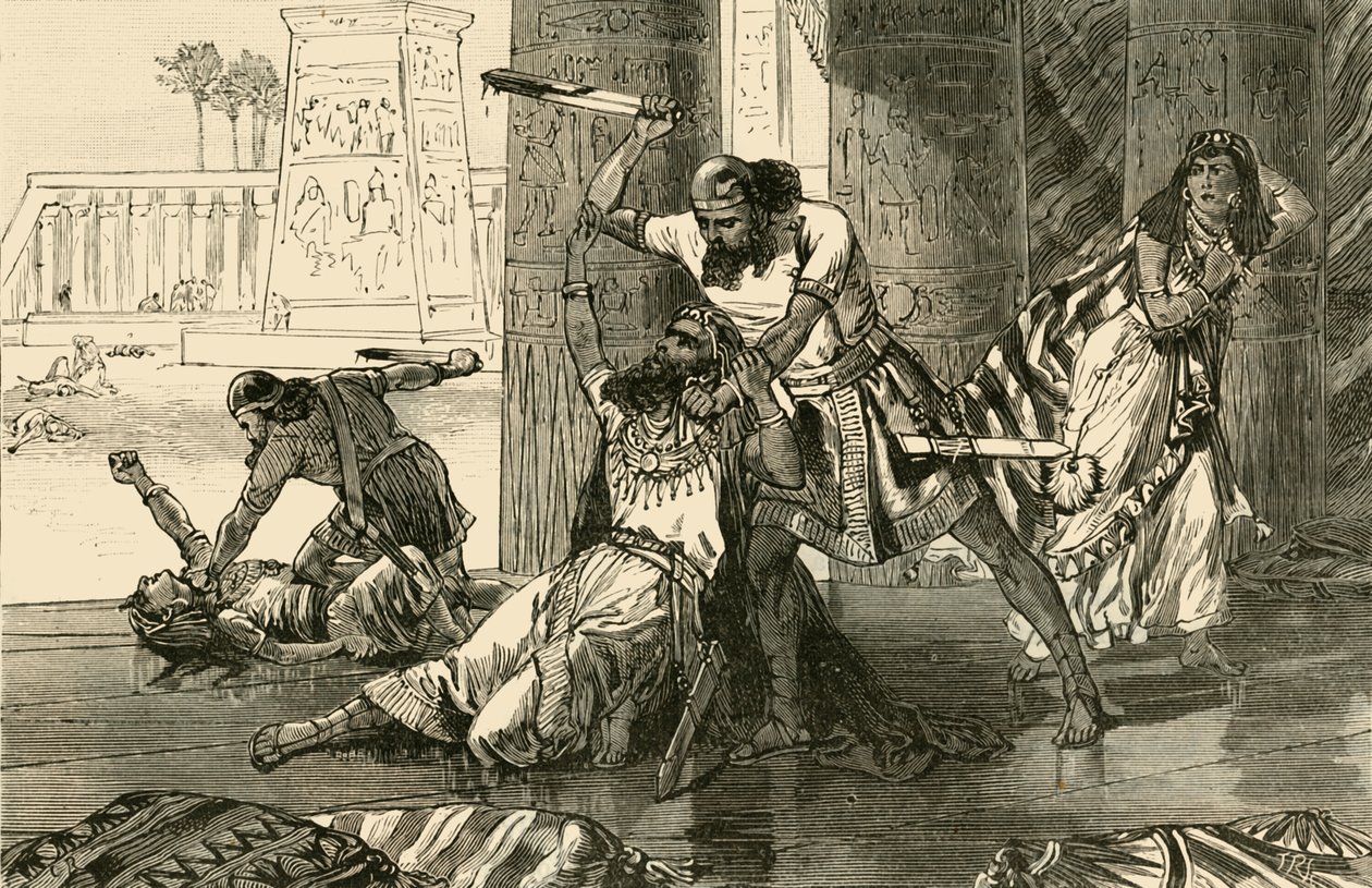 Massacre of the Hivites af Simeon og Levi, 1890. af Unbekannt