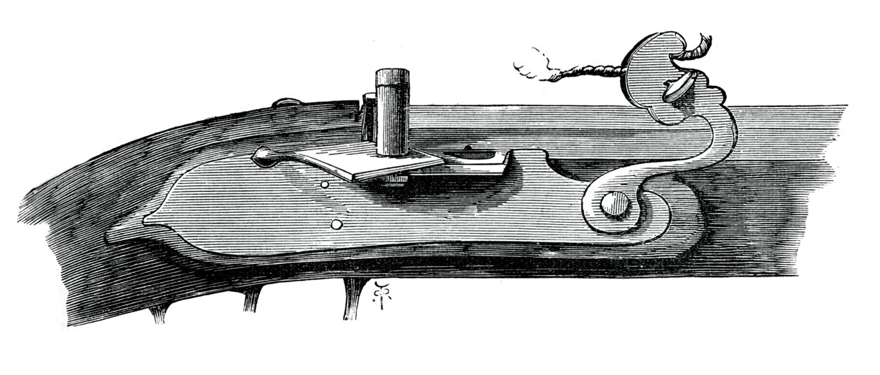 Matchlock, slutningen af det 17. århundrede, fra Tower of London, c1880 af Unbekannt
