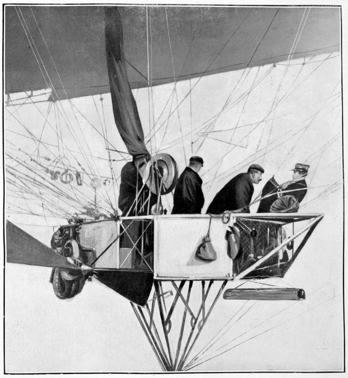 Maurice Berteaux, minister for krigen i Lebaudy-luftskibet, 3. november 1905 af Unbekannt