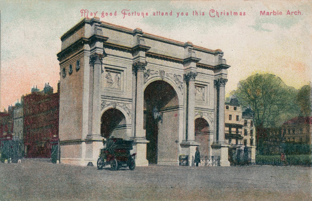 Må heldet være med dig denne jul - Marble Arch, c1910 af Unbekannt