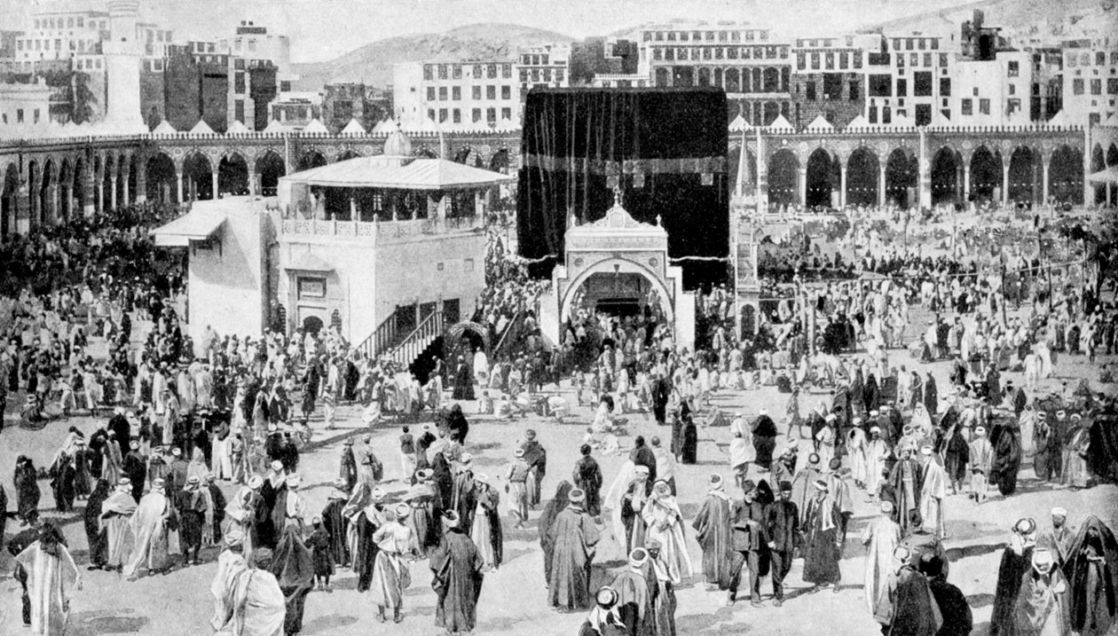 Mekkas store moske, Mekka, Saudi-Arabien, 1922 af Unbekannt