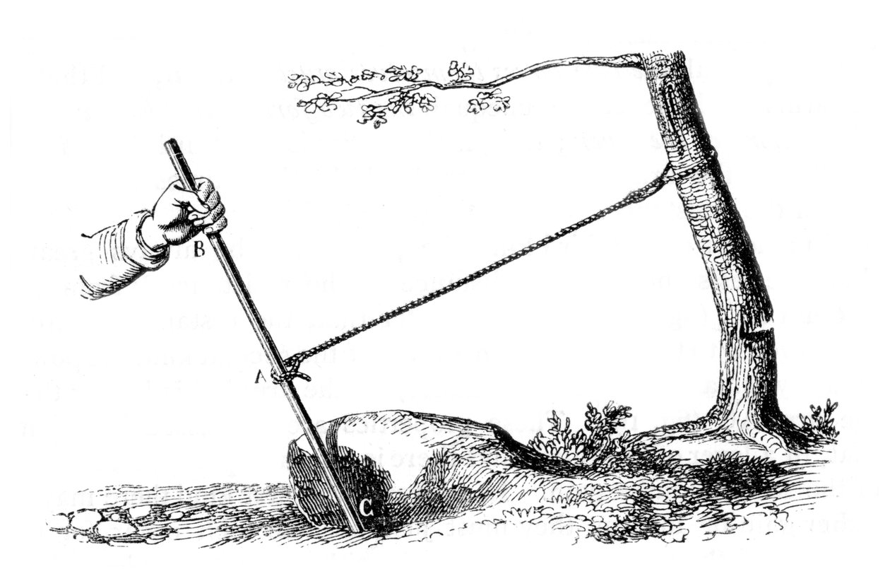 Mekanisk fordel: Håndtagets kraft, 1877 af Unbekannt