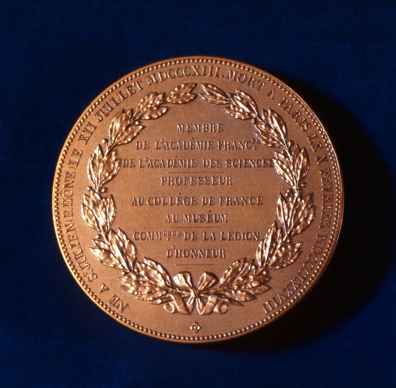 Medalje til minde om Claude Bernard, fransk fysiolog, 1800-tallet af Unbekannt