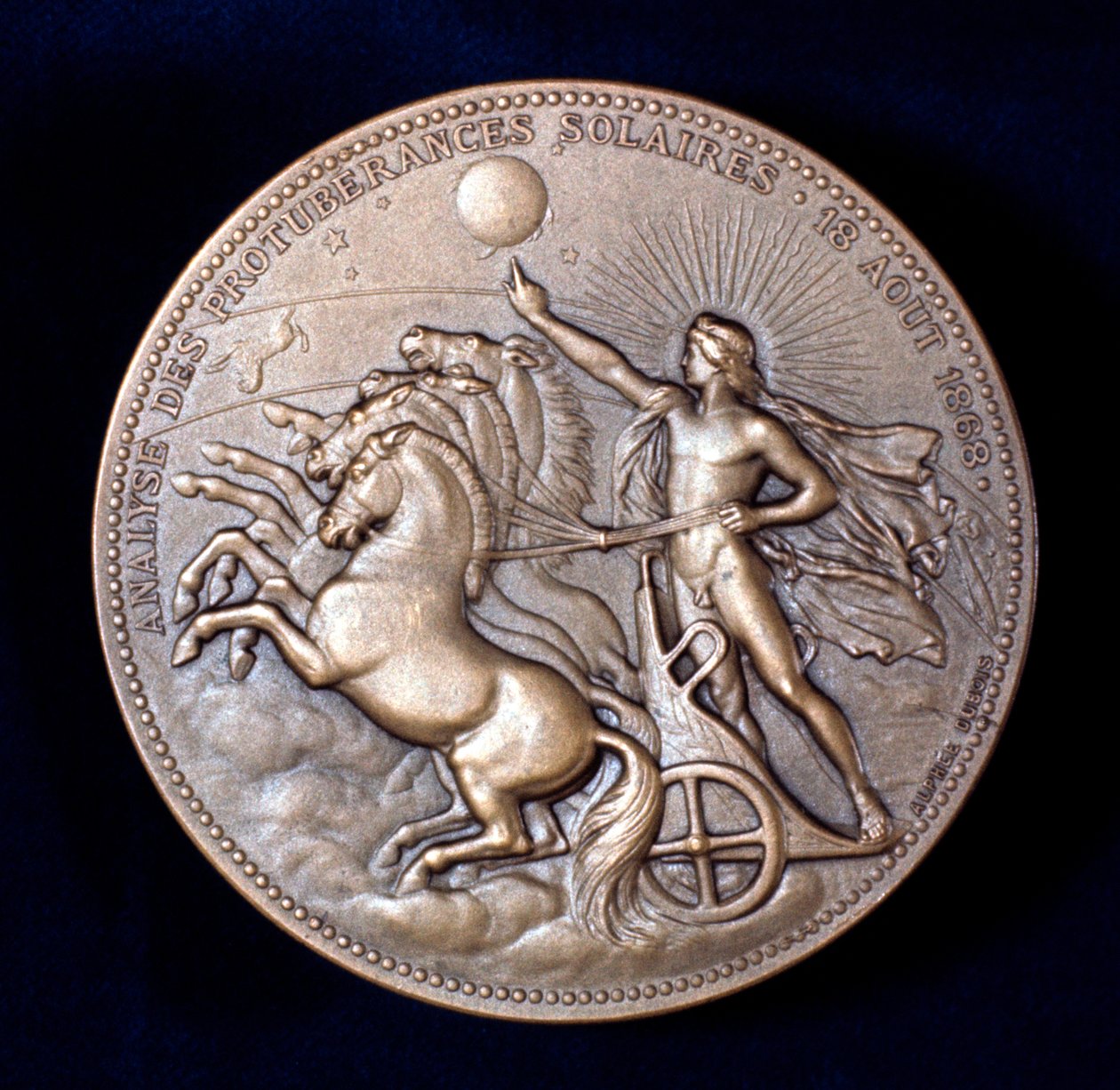 Medalje til minde om Pierre Janssen og Norman Lockyer, franske og engelske astronomer, 1868 af Unbekannt