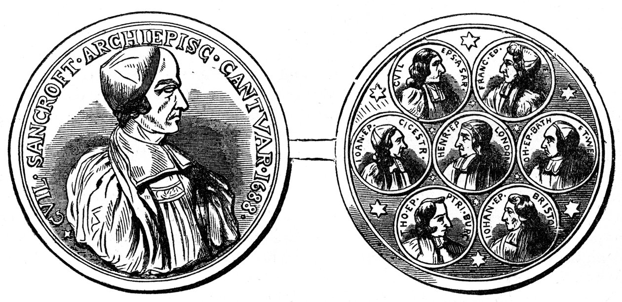 Medalje for de syv biskopper, 1700-tallet 1800-tallet af Unbekannt