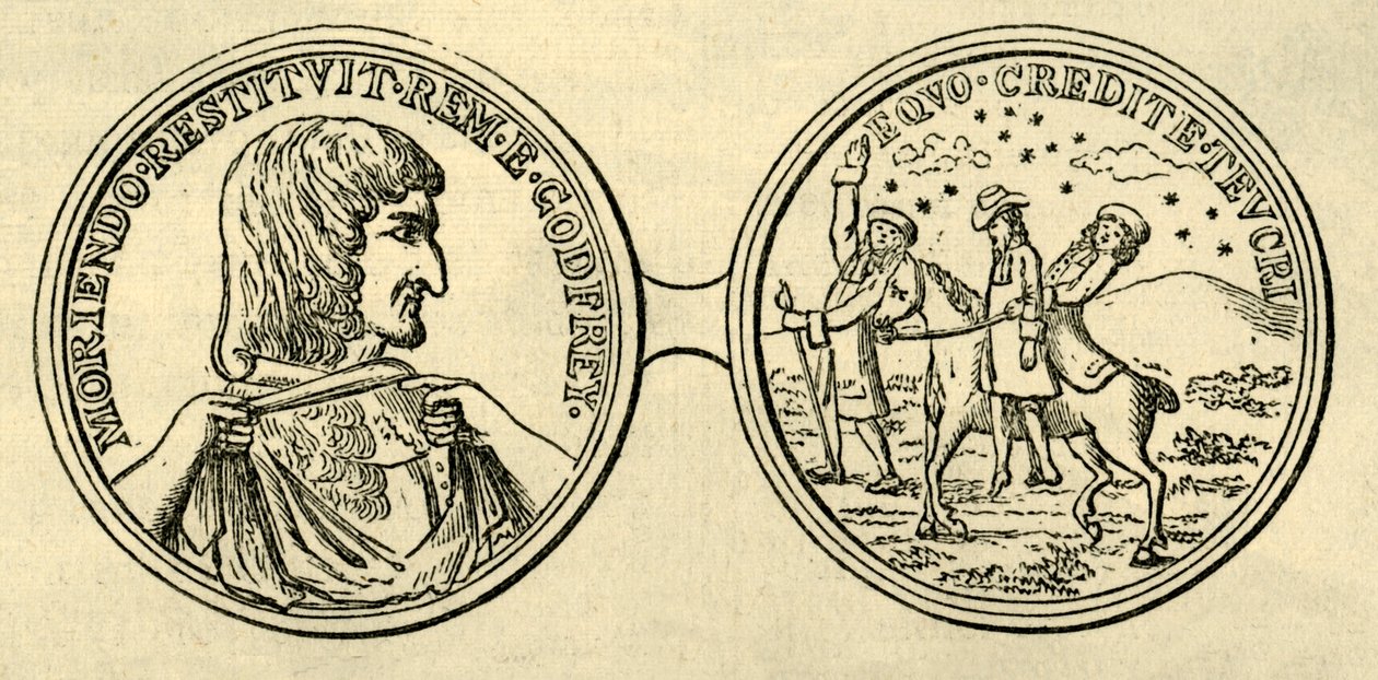 Medalje til minde om mordet på Godfrey, c1876. af Unbekannt