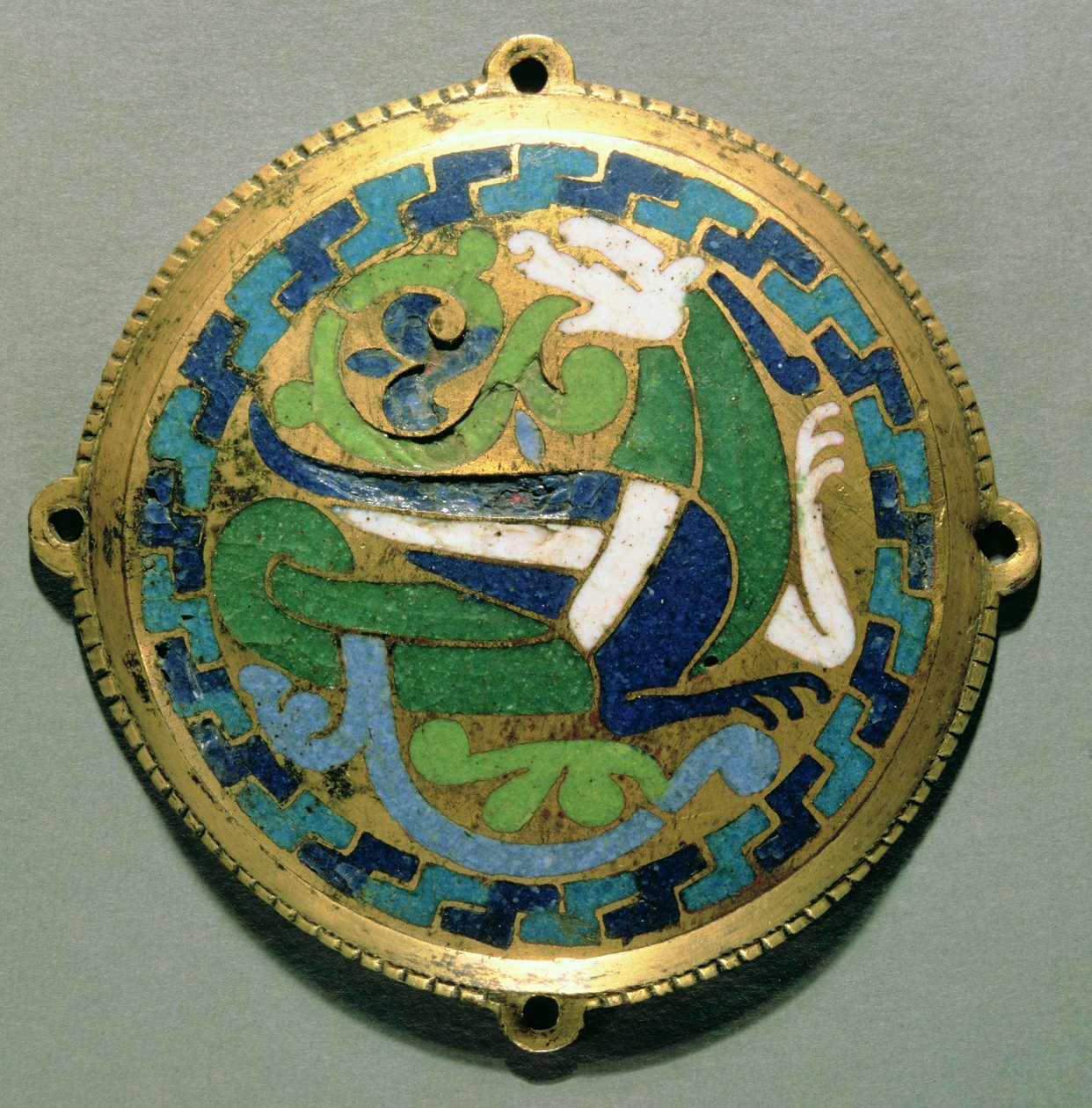 Medaljon forestillende en drage, fransk, fra Conques af Unbekannt