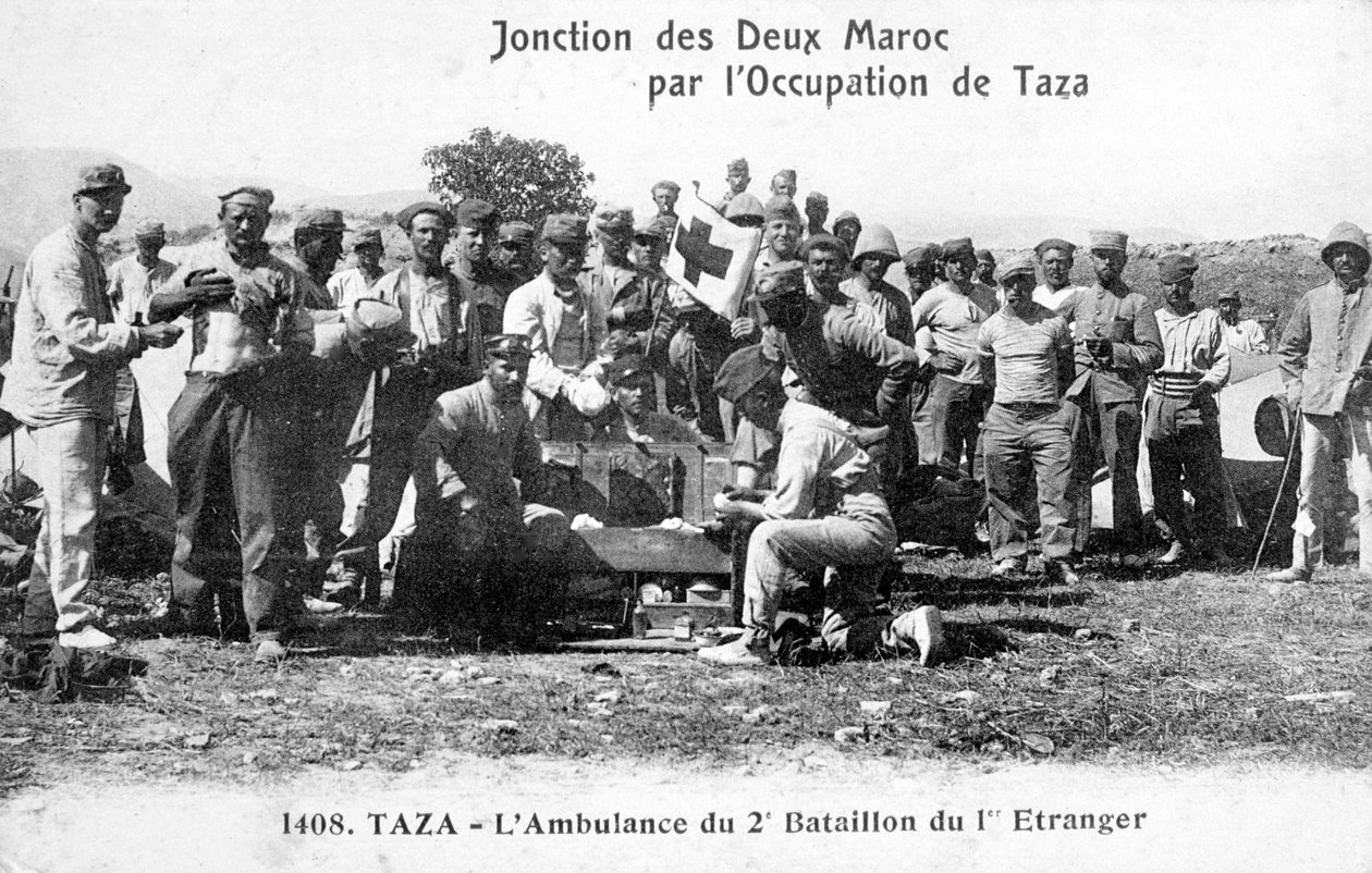 Medicinsk personale fra 2. bataljon Franske Fremmedlegion, Taza, Marokko, 1904 af Unbekannt