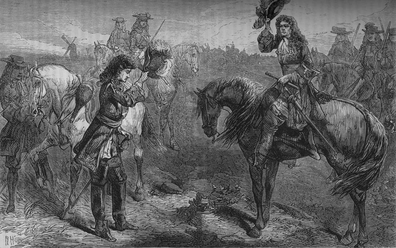 Møde med William III. og hertugen af Berwick, c1694, c1880 af Unbekannt