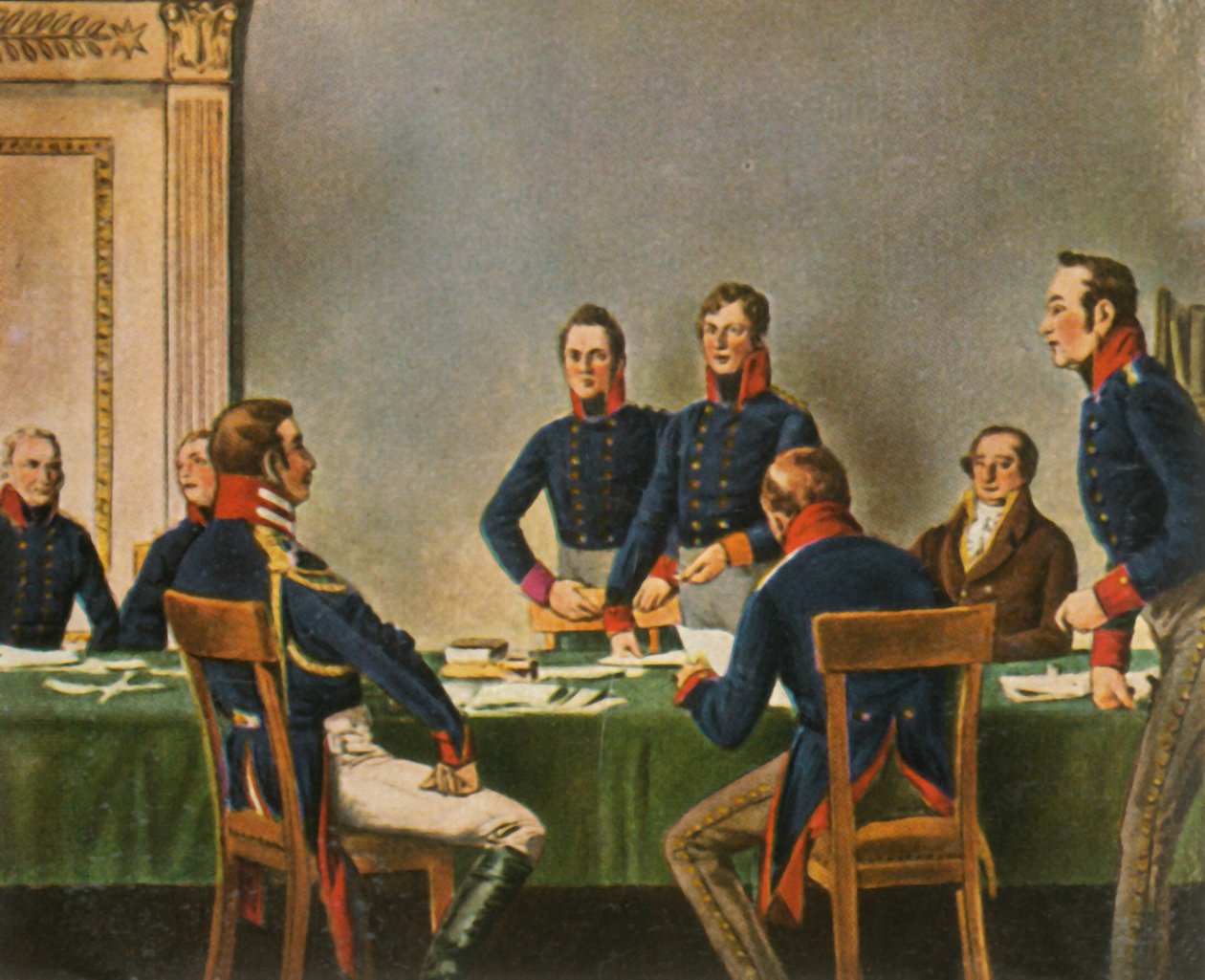 Møde i Reorganiseringskommissionen i Königsberg, 9. juli 1807, 1936. af Unbekannt
