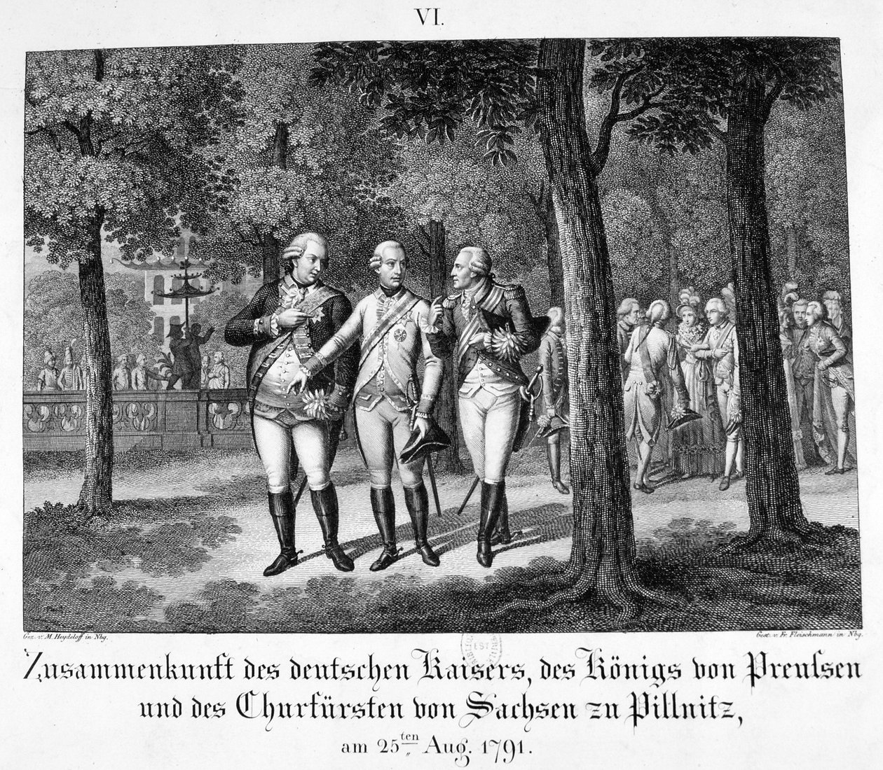 Møde den tyske kejser, 25. august, 1791, 19. århundrede af Unbekannt