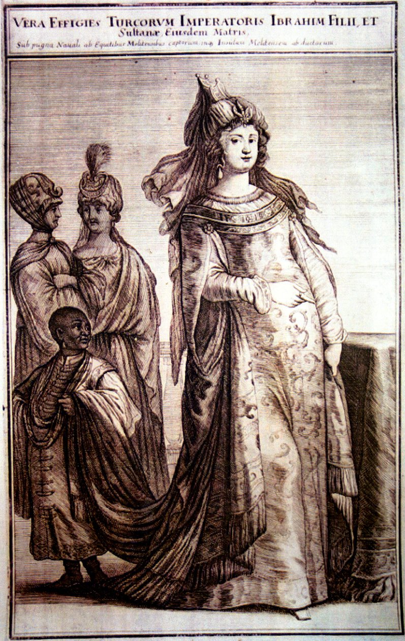 Mahpeyker Sultan med sine hoftjenere, 1647 af Unbekannt