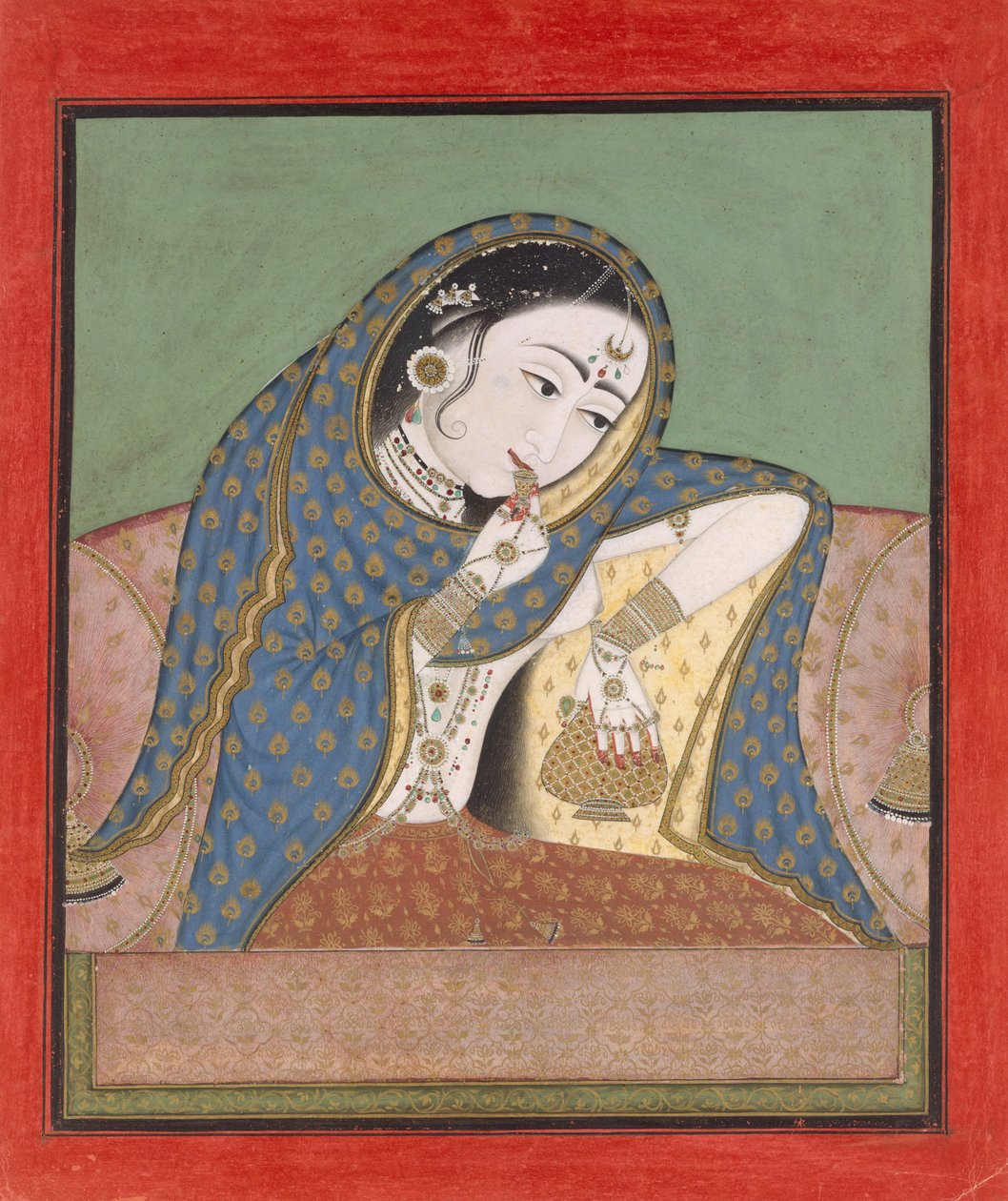 Melankolsk kurtisane, ca. 1750. af Unbekannt