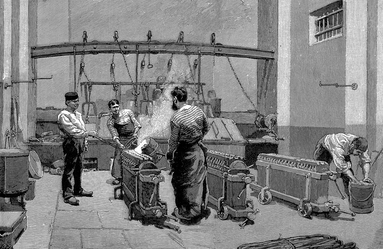 Smeltehus ved mønten i Paris, 1892 af Unbekannt