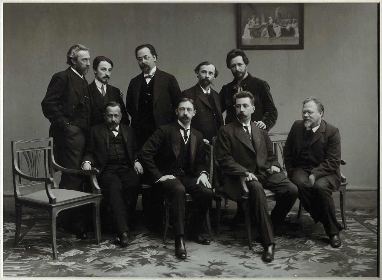 Medlemmer af den litterære gruppe Sreda onsdag 1910 af Unbekannt