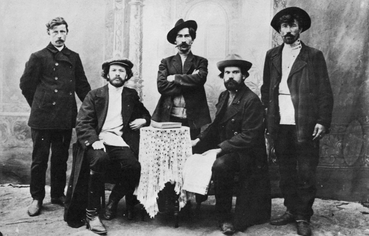 Medlemmer af organisationen Narodnaya Volya Peoples Will, Rusland, c1870