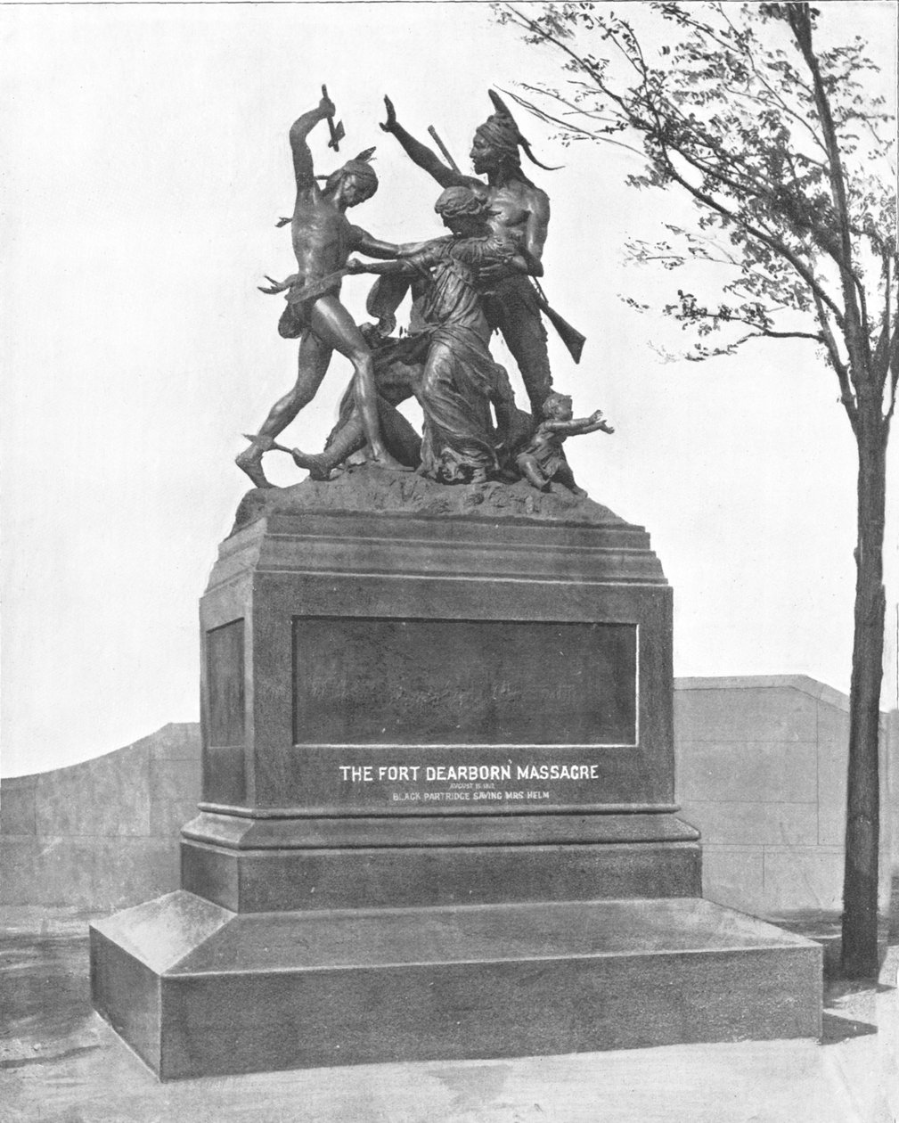 Mindesmærke for Fort Dearborn Massacre, Chicago, Illinois, USA, c1900. af Unbekannt