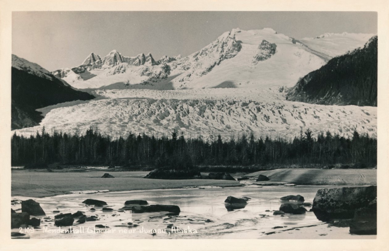 Mendenhall Glacier nær Juneau, Alaska, c1940. af Unbekannt